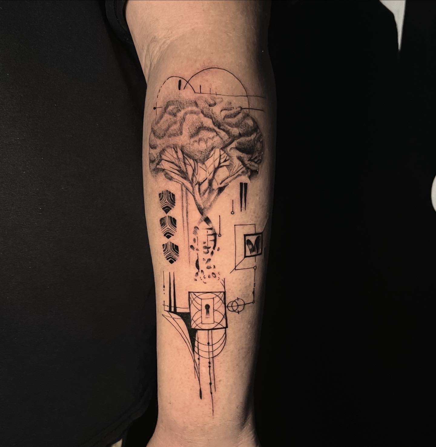 Floral Forearm tattoo by Cam Donachie